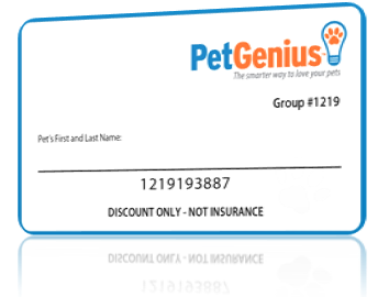 genius pet card savings health